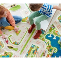 52.5"x71" Mini City 3D Play Rug - IVI -Children Household Series GUEST d6d8b177 b673 43b6 9f7e 22672092774c