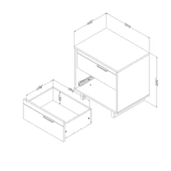 Fynn 2-Drawer Nightstand - South Shore -Children Household Series GUEST d708e8bd c00e 468d b3a0 26985a85732e