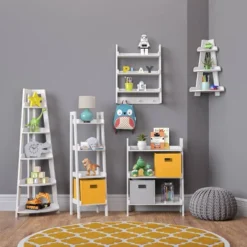 Kids' Corner Ladder Wall Shelf White - RiverRidge Home 11 Kids' Corner Ladder Wall Shelf White - RiverRidge Home -Children Household Series GUEST d795a61f a23e 402c bbf5 22117f82edd7