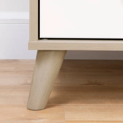 Yodi 2 Drawer Nightstand Soft Elm/White - South Shore 7 Yodi 2 Drawer Nightstand Soft Elm/White - South Shore - Image 7