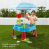 Best Choice Products Kids Sand & Water Outdoor Activity Table, 2-in-1 Play Set W/ 18 Accessories, Adjustable Umbrella