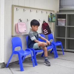 ECR4Kids SitRight Plastic Children’s Chair, Indoors And Outdoors, 11in Seat Height, 4-Pack -Children Household Series GUEST da29d9c0 f713 4740 b438 9947233f4c0c