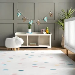 NuLOOM Calla Kids Polka Dot Nursery Or Playroom Area Rug -Children Household Series GUEST da664ef1 42f1 429c 9737 afd27a591019