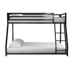 Twin/Full Max Metal Bunk Bed Black - Room & Joy -Children Household Series GUEST da747eff caba 48c5 bea3 2c8ec1726e91
