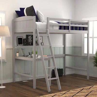 Twin Alexis Wood Arch Loft Bed With Desk - Hillsdale Furniture 13 Twin Alexis Wood Arch Loft Bed With Desk - Hillsdale Furniture - Image 13