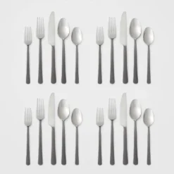 20pc Hubbardston Flatware Set Black - Threshold™ -Children Household Series GUEST dc38d691 3449 481a bf3c c841a47ed14b