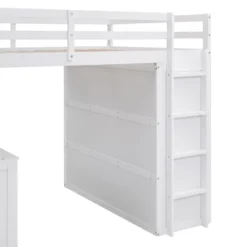 Full Size Loft Bed With Drawers, Desk And Wardrobe - ModernLuxe -Children Household Series GUEST dcd7b31a 7ff6 44c9 a6f7 94467783eff2