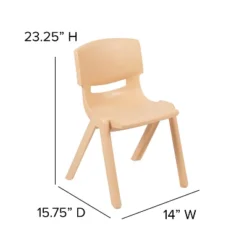 Emma And Oliver 2 Pack Plastic Stack School Chair With 13.25"H Seat, K-2 School Chair -Children Household Series GUEST dcfab01f 0d1f 4ccb 8157 b3d6360d3859