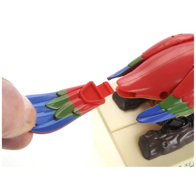 Insten Parrot Piggy Bank Robotic Coin Munching Toy Money Box, Red, 6.6x6.5 Inches 6 Insten Parrot Piggy Bank Robotic Coin Munching Toy Money Box, Red, 6.6x6.5 Inches - Image 6