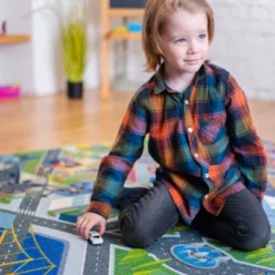 KC CUBS | Justice League Boy & Girl Kids Metropolis City Road Car Vehicle Traffic Educational Learning & Game Nursery Classroom Rug -Children Household Series GUEST df830e1e bb7b 4a7b 855d ddc11fe2cfe6