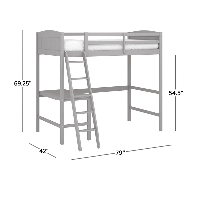 Twin Alexis Wood Arch Loft Bed With Desk - Hillsdale Furniture 2 Twin Alexis Wood Arch Loft Bed With Desk - Hillsdale Furniture - Image 2