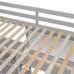 Wooden Loft Bed With Shelves, Desk And Writing Board - ModernLuxe -Children Household Series GUEST dff27005 5968 4db9 b808 0e63525de450