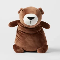 Bear Weighted Plush Kids' Throw Pillow Brown - Pillowfort™ -Children Household Series GUEST e14bf083 0b66 46ff 9039 736ae79b5f51