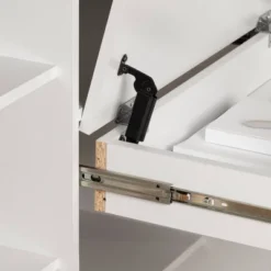 Twin Tiara Loft Bed With Desk Pure White - South Shore -Children Household Series GUEST e172712f b9e9 453b 921d c99a197e45ca