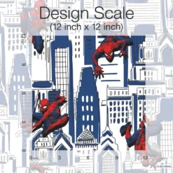 Spider-Man Cityscape Peel And Stick Wallpaper Red/Blue/Gray - RoomMates -Children Household Series GUEST e2492c87 3a83 432a a9e6 381b2a6648d0