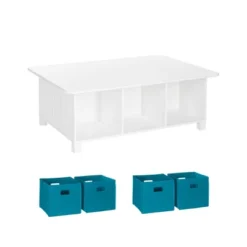 5pc Kids' Activity Table Set With 4 Bins - RiverRidge Home -Children Household Series GUEST e5f7c32f a1f7 421a bb58 29ea5a1d9a77