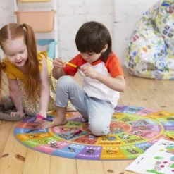 KC CUBS Boy & Girl Kids ABC Alphabet Round Rug Carpet -Children Household Series GUEST e61ce59a c1d0 4423 a81c ebcef51f43d4