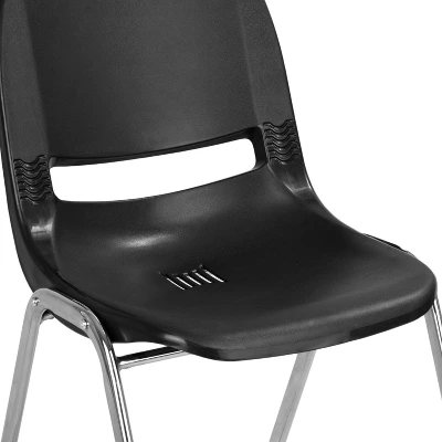 Emma And Oliver Ergonomic Shell Stack Chair - 16" Seat Daycare Home School 7 Emma And Oliver Ergonomic Shell Stack Chair - 16" Seat Daycare Home School - Image 7