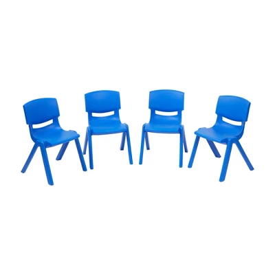 ECR4Kids Plastic School Stack Chair For Indoors And Outdoors, 12in Seat Height, 4-Pack 7 ECR4Kids Plastic School Stack Chair For Indoors And Outdoors, 12in Seat Height, 4-Pack - Image 7