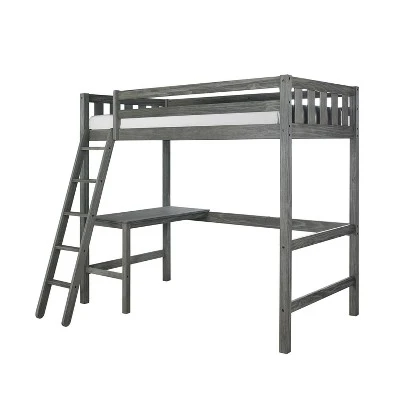 Twin Crosswinds Complete Loft Bed Wirebrush Gray - Hillsdale Furniture 3 Twin Crosswinds Complete Loft Bed Wirebrush Gray - Hillsdale Furniture - Image 3