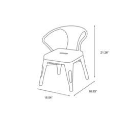 Set Of 2 Harper & Hudson Kids' Metal Activity Chairs - ACEssentials -Children Household Series GUEST e7185e2c 790c 4477 ab1f bdc95d67ad72