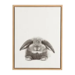 24" X 18" Rabbit Framed Canvas Art - Uniek -Children Household Series GUEST e76a33eb 7a0f 476d 81d4 afef79513f5c