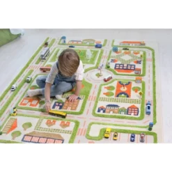 52.5"x71" Traffic Green 3D Play Rug - IVI 30 52.5"x71" Traffic Green 3D Play Rug - IVI -Children Household Series GUEST ea570385 7e4a 4897 964a f7020dd0e525