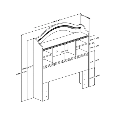 Twin Savannah Bookcase Headboard Pure White - South Shore 4 Twin Savannah Bookcase Headboard Pure White - South Shore - Image 4
