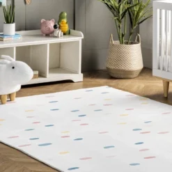 NuLOOM Calla Kids Polka Dot Nursery Or Playroom Area Rug -Children Household Series GUEST ec2767b0 2794 4af4 b122 49983ab9db80