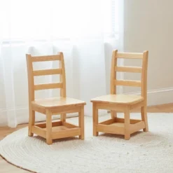 ECR4Kids Three Rung Ladderback Chairs With Storage, 2-Pack - Natural 13 ECR4Kids Three Rung Ladderback Chairs With Storage, 2-Pack - Natural -Children Household Series GUEST ecf32578 ed20 4c57 881e 53b49df87b89