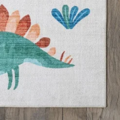 NuLOOM Eamon Dinosaur Machine Washable Kids Area Rug -Children Household Series GUEST ed9cc8db f7a5 47a1 9925 413b682a1cc5