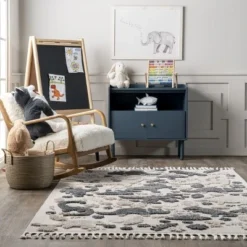 Aaran Dinosaur Kids Tasseled Area Rug -Children Household Series GUEST efc1d830 55a8 4959 bac9 44ac50162b03