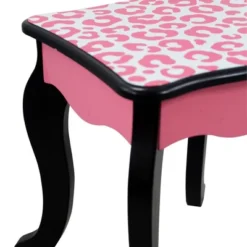 Fashion Leopard Prints Gisele Play Wooden Vanity Set Pink / Black - Teamson Kids 16 Fashion Leopard Prints Gisele Play Wooden Vanity Set Pink / Black - Teamson Kids -Children Household Series GUEST f050d564 4cd2 4618 9bbe dede3daf9263