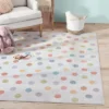 Well Woven Rainbow Polka Dots Apollo Kids Collection Multi Color Area Rug