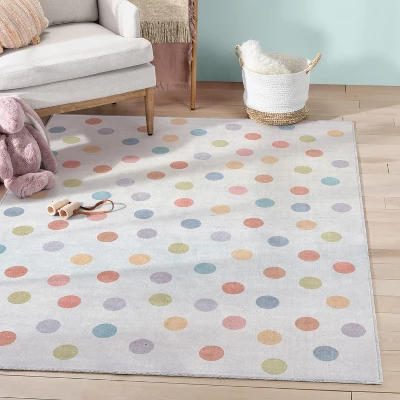 Well Woven Rainbow Polka Dots Apollo Kids Collection Multi Color Area Rug 1 Well Woven Rainbow Polka Dots Apollo Kids Collection Multi Color Area Rug