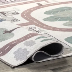 NuLOOM Chalea Kids Town Machine Washable Area Rug -Children Household Series GUEST f0c8b73d c302 48fd 9aa3 7062322ec99e