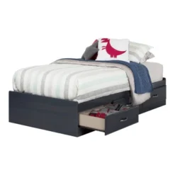 Twin Ulysses Mates Bed With 3 Drawers Blueberry - South Shore -Children Household Series GUEST f1f29c29 a6f9 49d8 bfca 2a94b3f9475e