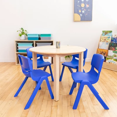 ECR4Kids Plastic School Stack Chair For Indoors And Outdoors, 12in Seat Height, 4-Pack 4 ECR4Kids Plastic School Stack Chair For Indoors And Outdoors, 12in Seat Height, 4-Pack - Image 4