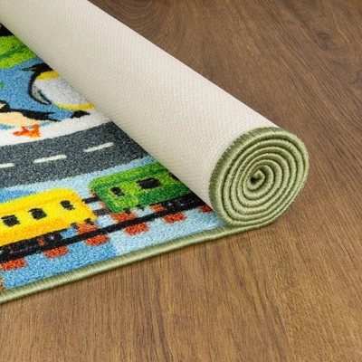 KC CUBS Boy & Girl Kids Animal Safari Car Vehicle Traffic Road Educational Learning & Game Play Nursery Bedroom Classroom Rug Carpet 9 KC CUBS Boy & Girl Kids Animal Safari Car Vehicle Traffic Road Educational Learning & Game Play Nursery Bedroom Classroom Rug Carpet - Image 9