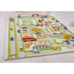 39"x59" Traffic Green 3D Play Rug - IVI -Children Household Series GUEST f44c55e4 d186 4d06 b01a fc2b564624c5