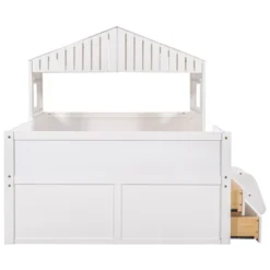 Full Size House Low Loft Bed With Four Drawers-ModernLuxe -Children Household Series GUEST f649901c 0dcd 4f9e 9823 7a85bf60fed5