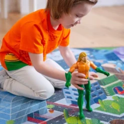 KC CUBS | Justice League Boy & Girl Kids Metropolis City Road Car Vehicle Traffic Educational Learning & Game Nursery Classroom Rug -Children Household Series GUEST f785209e a6f8 4907 bfea 7b1f113ae55e