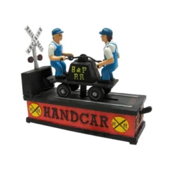 Design Toscano Railroad Handcar Collectors' Die Cast Iron Mechanical Coin Bank -Children Household Series GUEST f84696e2 b4dd 4718 8c47 b9e51ee371fb