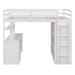 Full Size Loft Bed With Drawers, Desk And Wardrobe - ModernLuxe -Children Household Series GUEST f9f944f9 319a 4bc4 bcd3 8ba29ef97684