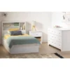 Twin Vito Bookcase Headboard Pure White - South Shore