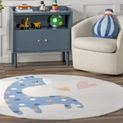 NuLOOM Ariella Giraffe Kids Machine Washable Area Rug -Children Household Series GUEST fa6656a0 54c1 4fca 9a0f 227879a45fc9