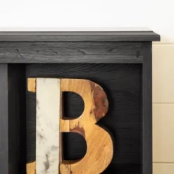 Twin Zach Bookcase Headboard Gray Oak - South Shore -Children Household Series GUEST fa762153 b4fe 4b66 a5a4 9881f8328b07