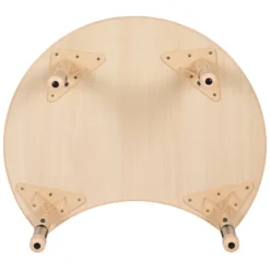 Emma And Oliver 25.125"W X 35.5"L Crescent Natural Plastic Adjustable Activity Table-Seats 4 -Children Household Series GUEST faef9e46 3cb2 40ec a568 94c57803921f 1