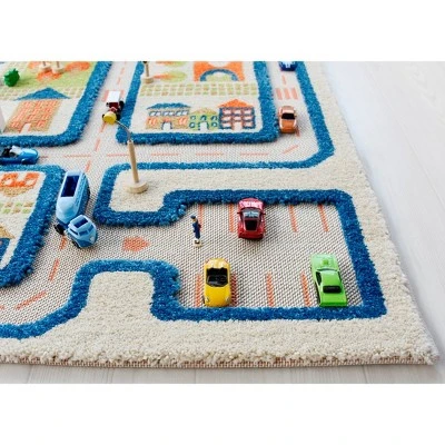 39"x59" Traffic Blue 3D Play Rug - IVI 4 39"x59" Traffic Blue 3D Play Rug - IVI - Image 4
