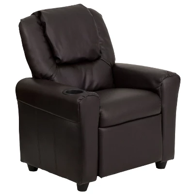 Emma And Oliver Contemporary Kids Recliner With Cup Holder And Headrest 20 Emma And Oliver Contemporary Kids Recliner With Cup Holder And Headrest - Image 20